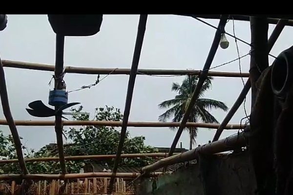 तूफान पानी ने मचाई तबाही सौ घरों का उड़ गया छप्पर मक्का और केले की फसल जमींदोज हाहाकार चहुंओर